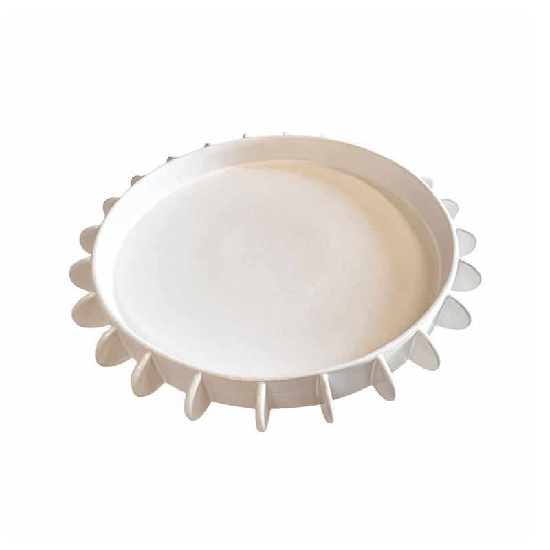 Ceramic Disc Tray White Large