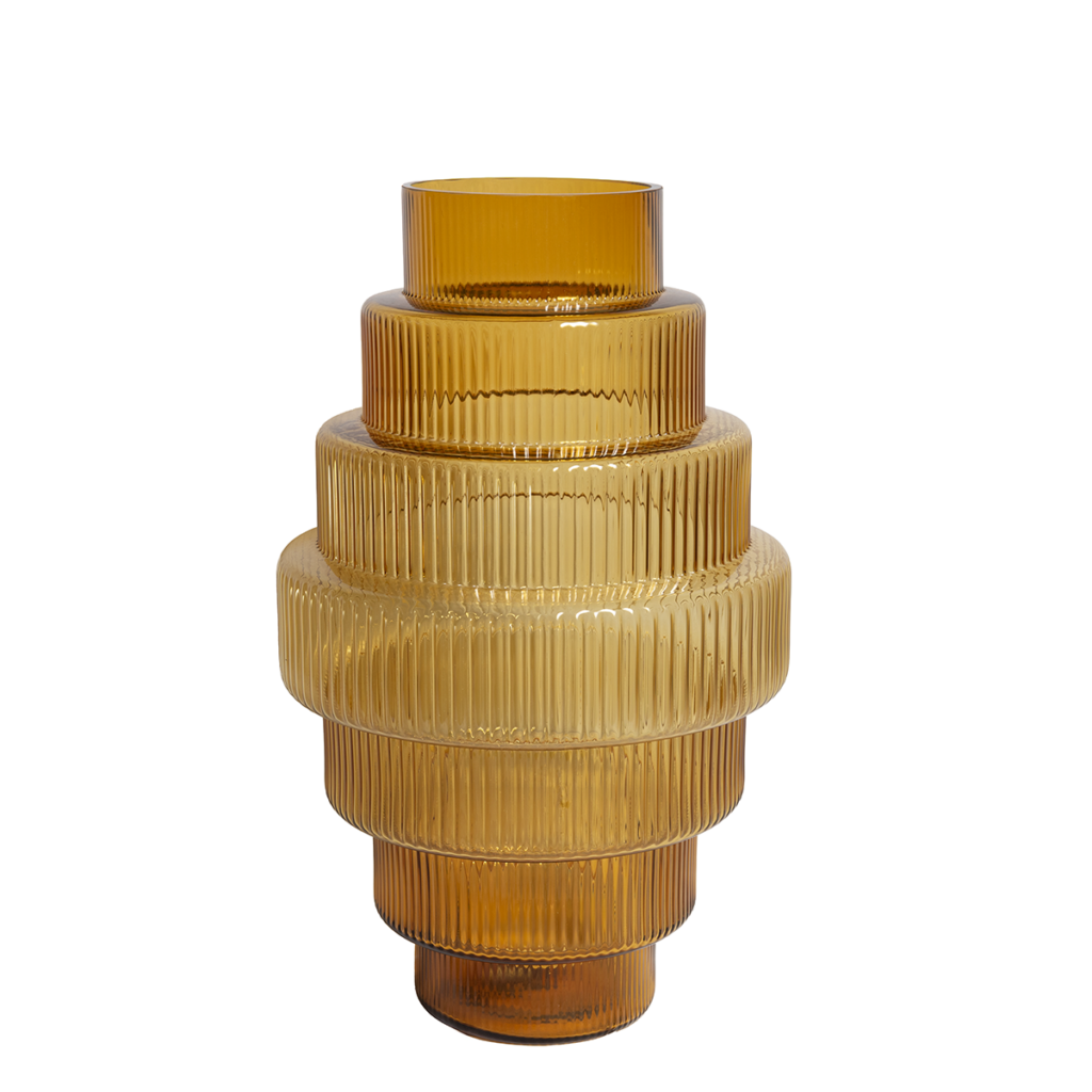 Stepping Amber Vase