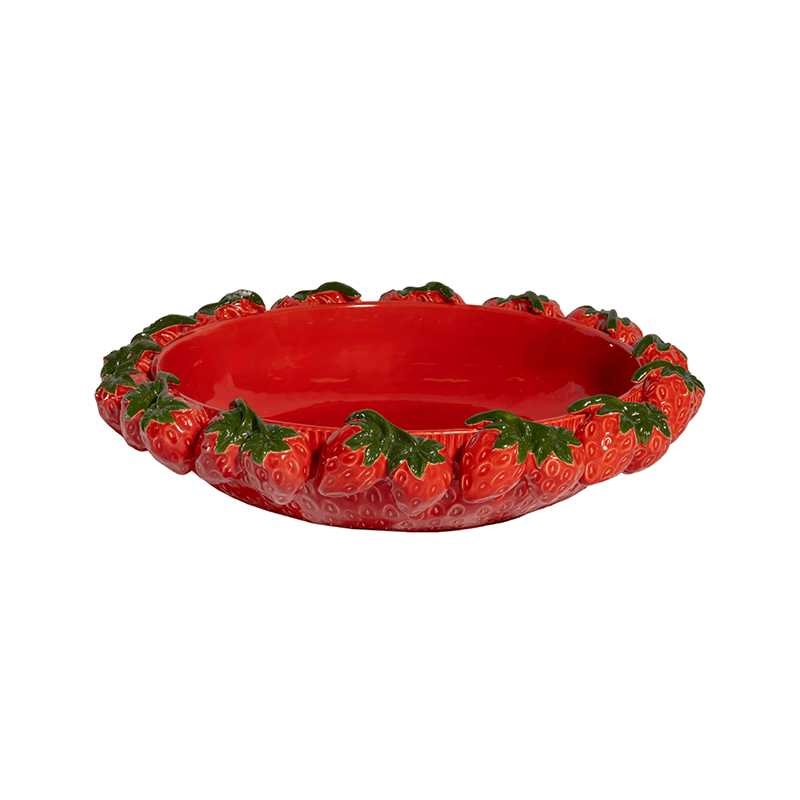 Ceramic Strawberry Platter