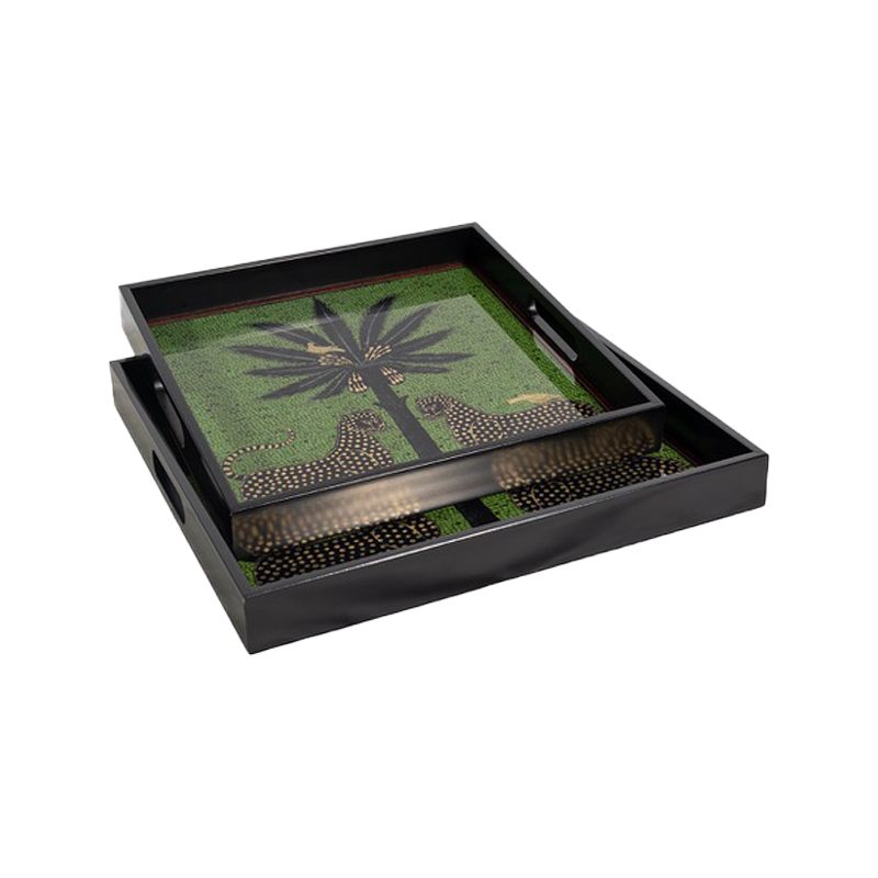 Tray Square Leopard - Small