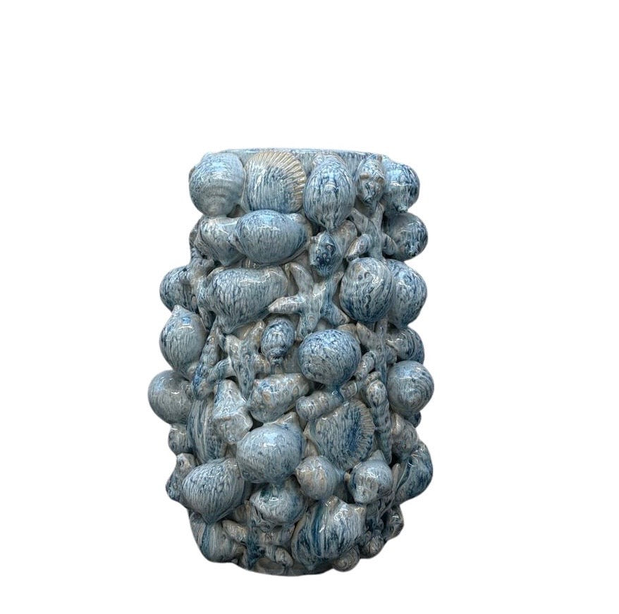 Beach Vase Tall Blue